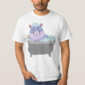 Hippo i badkaret t shirt
