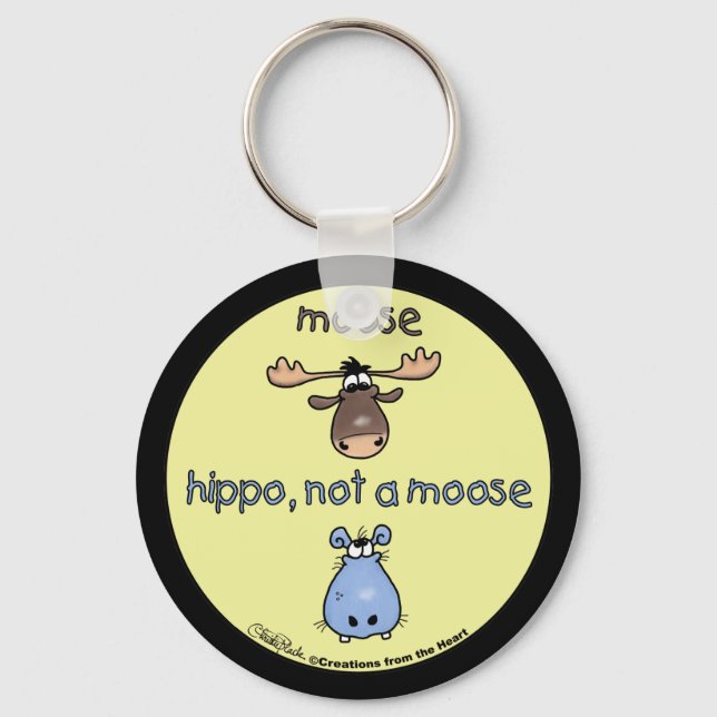 Hippo-ingen-moose! Nyckelring (Framsida)