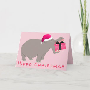 Hippo-jul i Rosa Helgkort