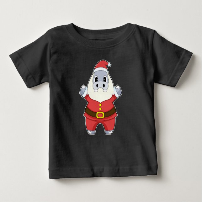 Hippo jul Jultomten T Shirt (Framsida)