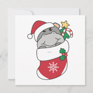Hippo jul, vinterdjur i Snö, Hippos Helgdag Julkort