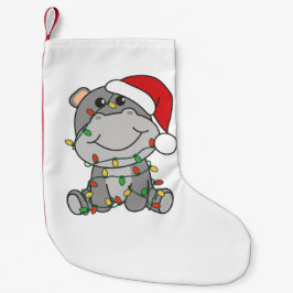 Hippo Jul Winter Animals Hippos Liten Julstrumpa