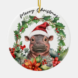 Hippo-jultema Julgransprydnad Keramik