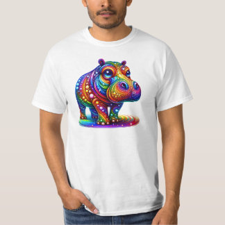 Hippo kärlek i regnbåge i färg: för stolta föräldr t shirt