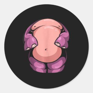 Hippo Knubbig Animal Halloween Costume Easy Cospla Runt Klistermärke