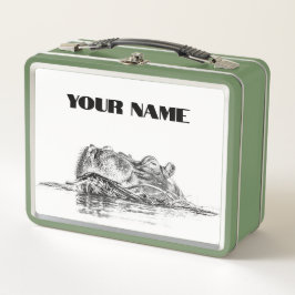 Hippo Lunch Box - Anpassningsbar Safari Gift