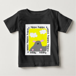 Hippo Lycklig Baby Raglan T-shirt