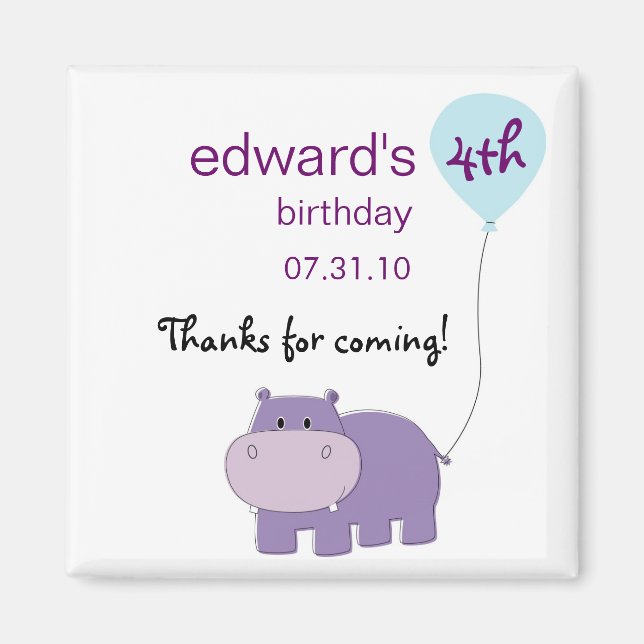 Hippo Magnet Party favors (Framsidan)