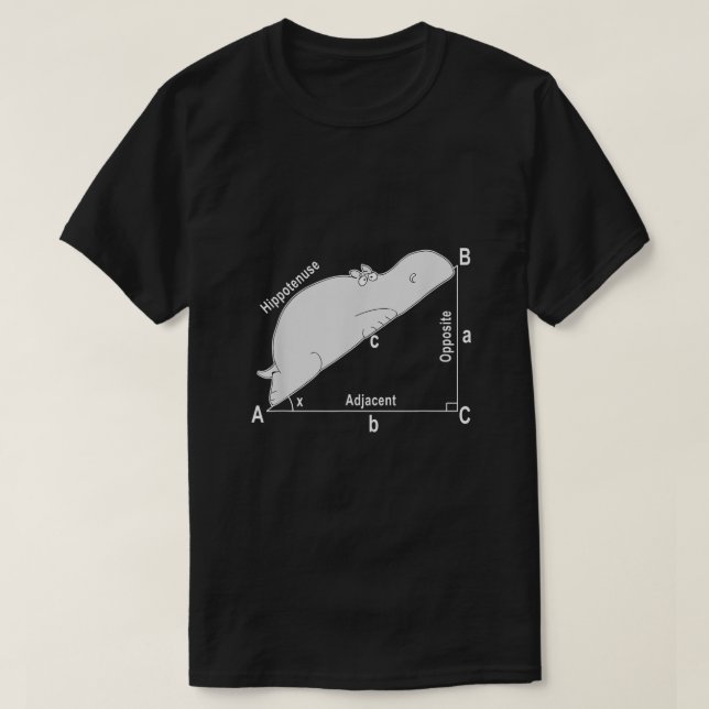 Hippo Math Analytical Funny Sarcasm Humor Lärare T Shirt (Design framsida)