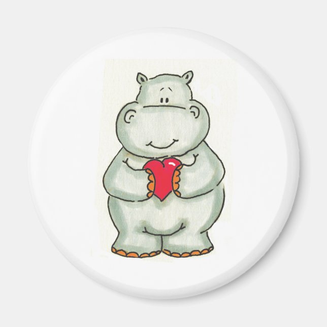 Hippo med hjärta magnet (Framsidan)