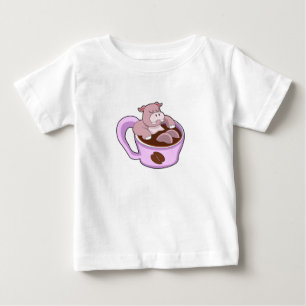 Hippo med Kopp i kaffe T Shirt