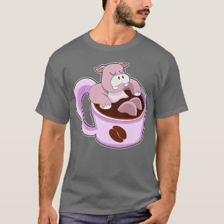 Hippo med Kopp i kaffe T Shirt