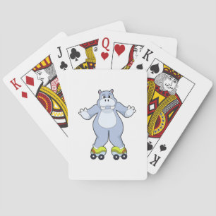 Hippo med rullskridskor casinokort