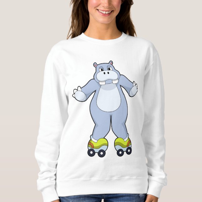 Hippo med rullskridskor t shirt (Framsida)