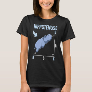 Hippo Meme Pythagorean Theorem Hypotenuse Pun T Shirt