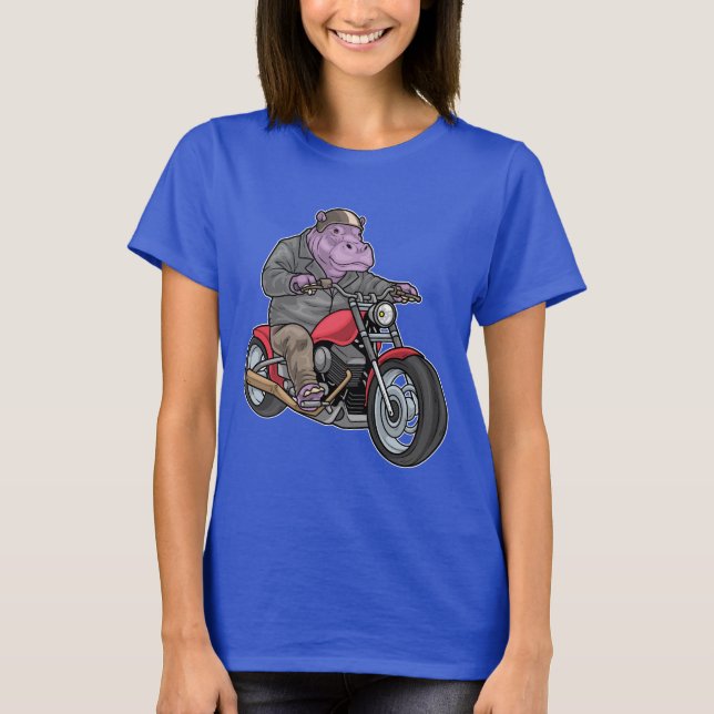 Hippo-motorcykel T Shirt (Framsida)