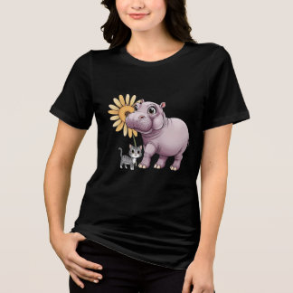 Hippo och Cat T-shirt Cats-a-Tonic (Stil 1)