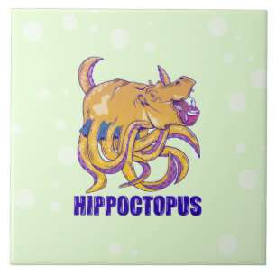 Hippo octopus konstig animal kakelplatta
