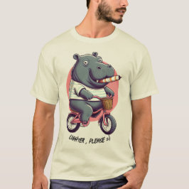 Hippo på Cycle "Lighter ,snälla" Classic T-shirt