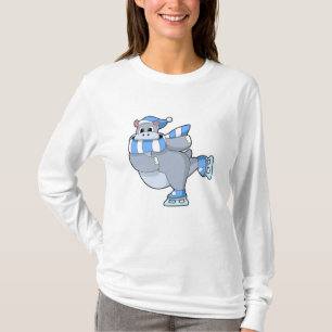 Hippo på isar med isskal t shirt
