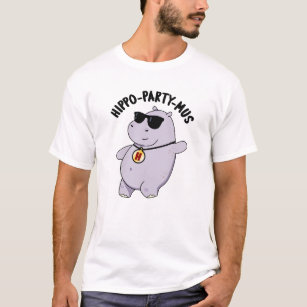 Hippo-party-mus Funny Animal Hippo Pun T Shirt