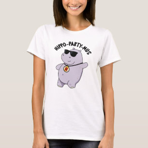 Hippo-party-mus Funny Animal Hippo Pun T Shirt