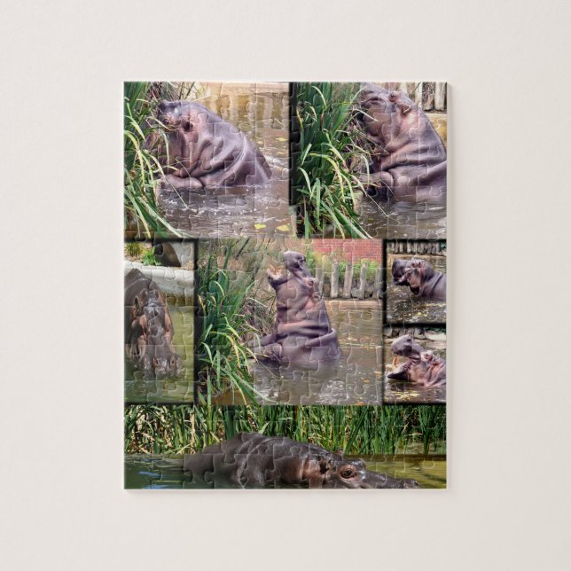 Hippo Photo Collage Pussel (Vertikal)