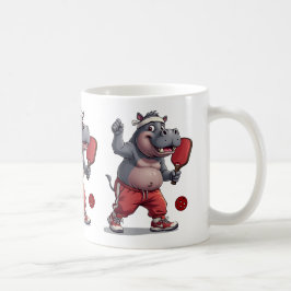 Hippo Pickleball, Lustigt Hippopotamus Kaffemugg