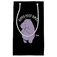 Hippo-poot-amus Funny Farting Hippo Pun Mörk BG