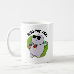 Hippo-pop-amus Funny Hippo Soda Pop Pun Kaffemugg