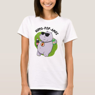 Hippo-pop-amus Funny Hippo Soda Pop Pun T Shirt