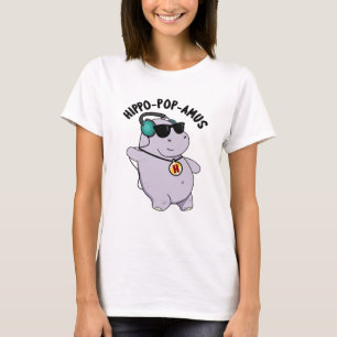 Hippo-pop-amus Funny pop Music Hippo Pun T Shirt