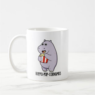 Hippo-pop cornamus Funny Hippo Pun Kaffemugg