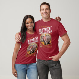 Hippo Power Heavyweight Savannah Design T Shirt