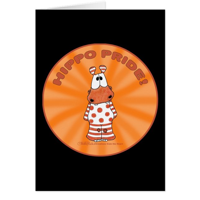 Hippo Pride Starburst Hälsningskort (Framsidan)