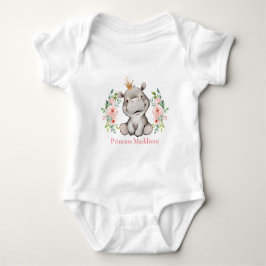 Hippo Princess Baby Bodykostymer T Shirt