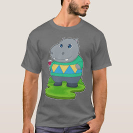 Hippo Red vin T Shirt