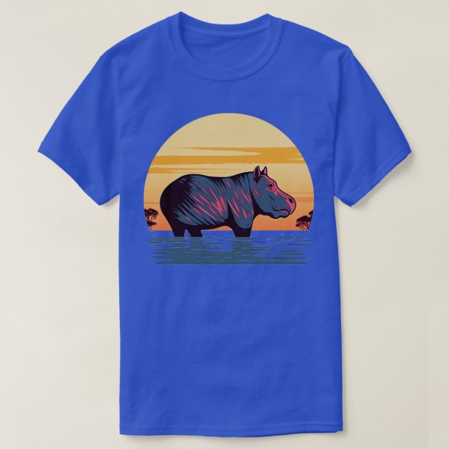 Hippo retro 1 t shirt (Design framsida)