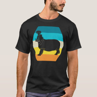 Hippo Retro Zoo Animals Wildlife Hippopotamus T Shirt