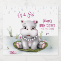 Hippo River Äventyr Girl Baby Shower