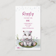 Hippo River Äventyr Girl Baby Shower