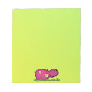 hippo-roligt anteckningsblock