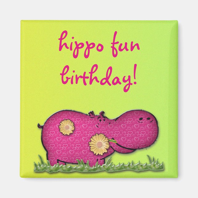 hippo-roligt magnet (Framsidan)