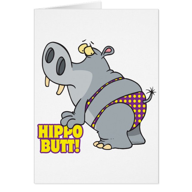 hippo rumbikini hippopotamus hälsningskort (Framsidan)