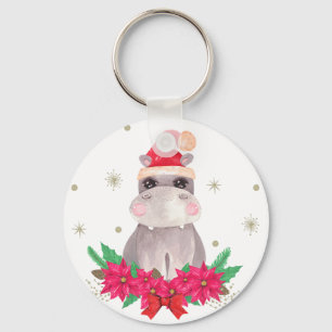 Hippo Santa Nyckelring