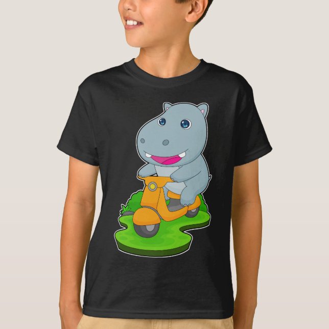 Hippo Scooter T Shirt (Framsida)