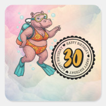Hippo scuba diver 30th Birthday 