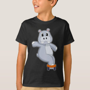 Hippo Skater Skateboard-sport T Shirt