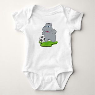 Hippo Soccer-spelare T Shirt