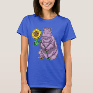 Hippo Solrosblomma T Shirt